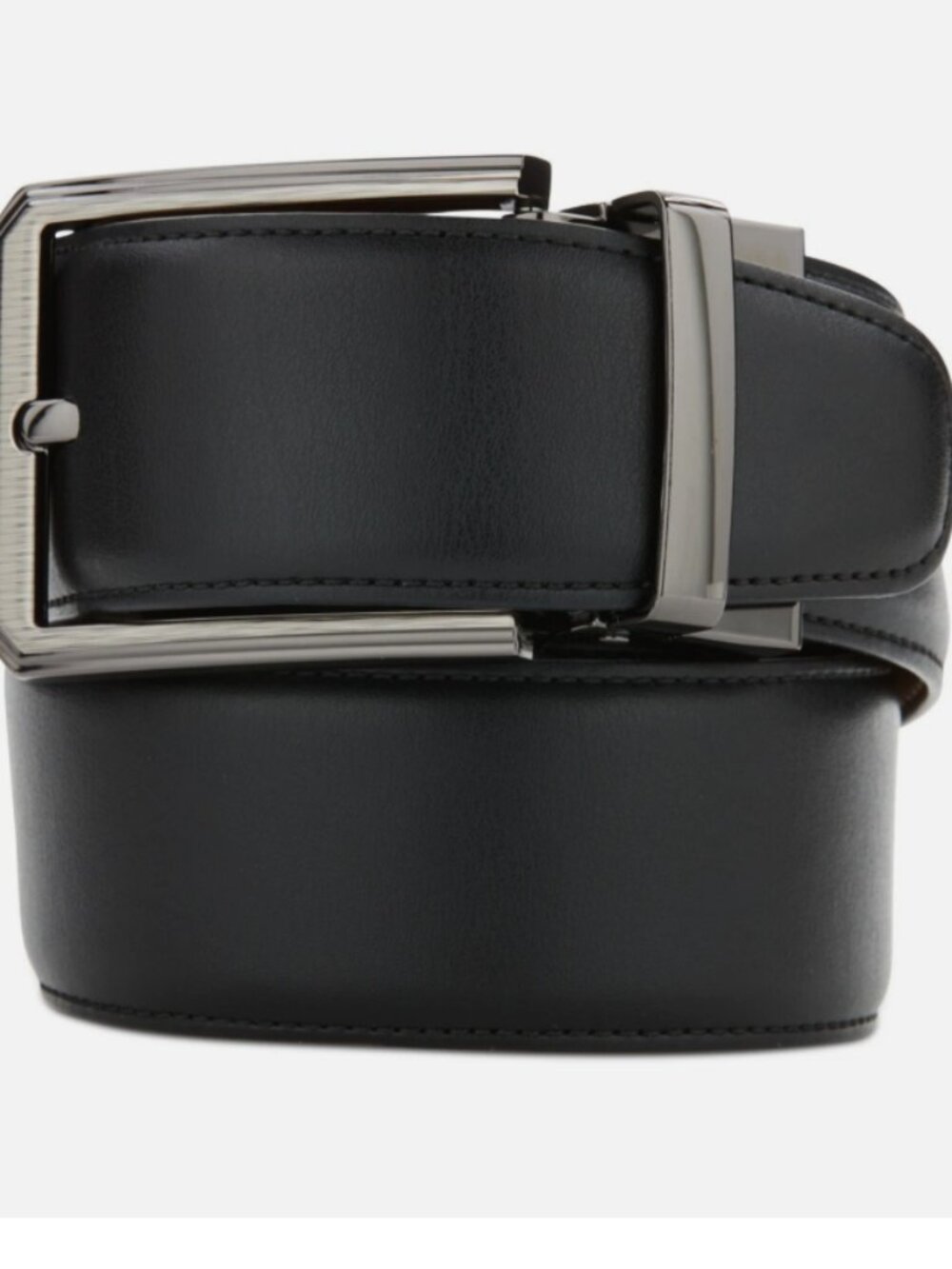Perry Ellis Portfolio Men's Halfmoon Belt - Black